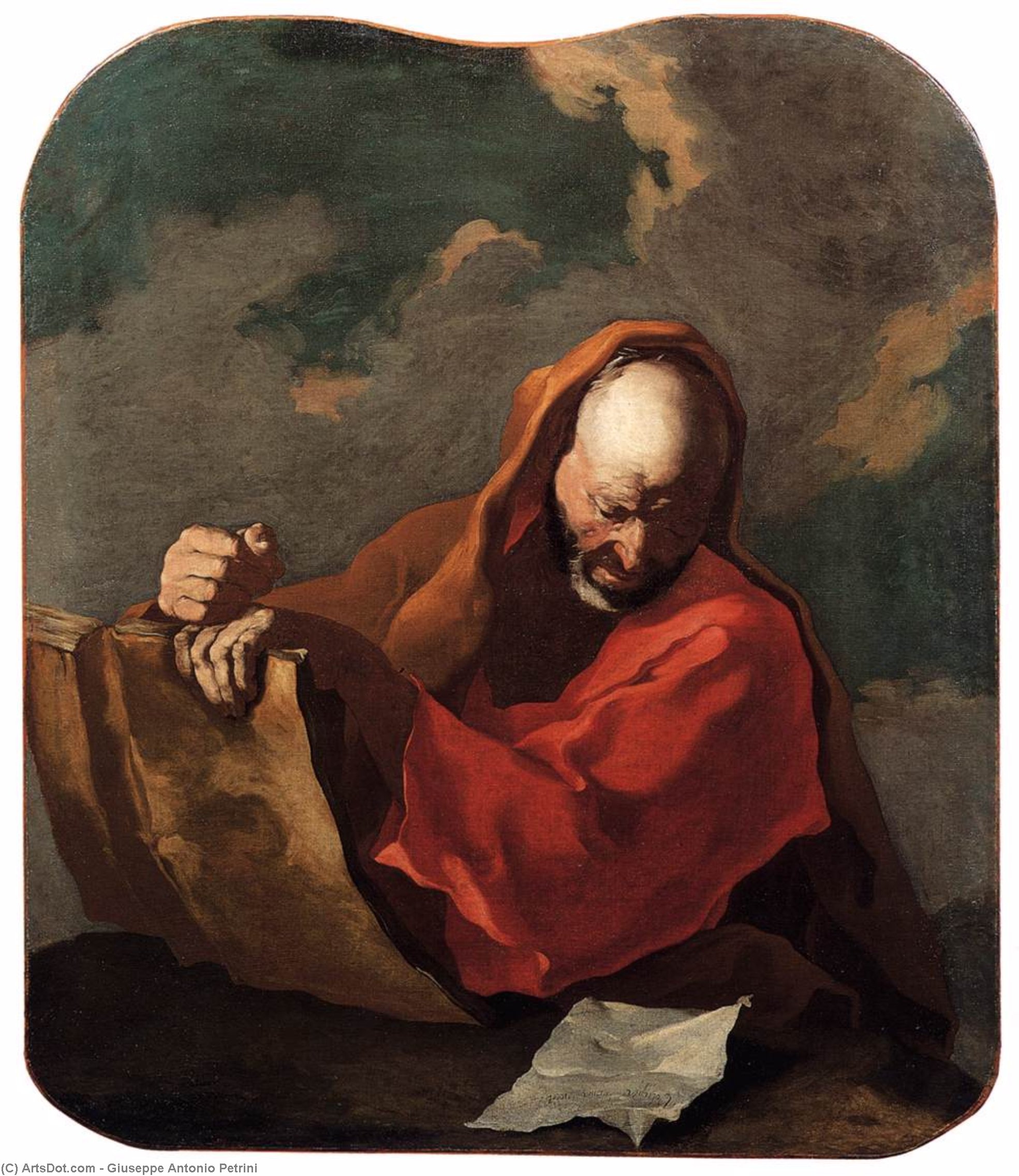 Wikioo.org - The Encyclopedia of Fine Arts - Painting, Artwork by Giuseppe Antonio Petrini - A Philosopher