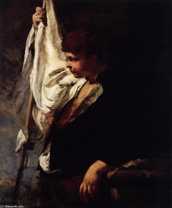 Wikioo.org - The Encyclopedia of Fine Arts - Painting, Artwork by Giovanni Battista Piazzetta - A Young Ensign