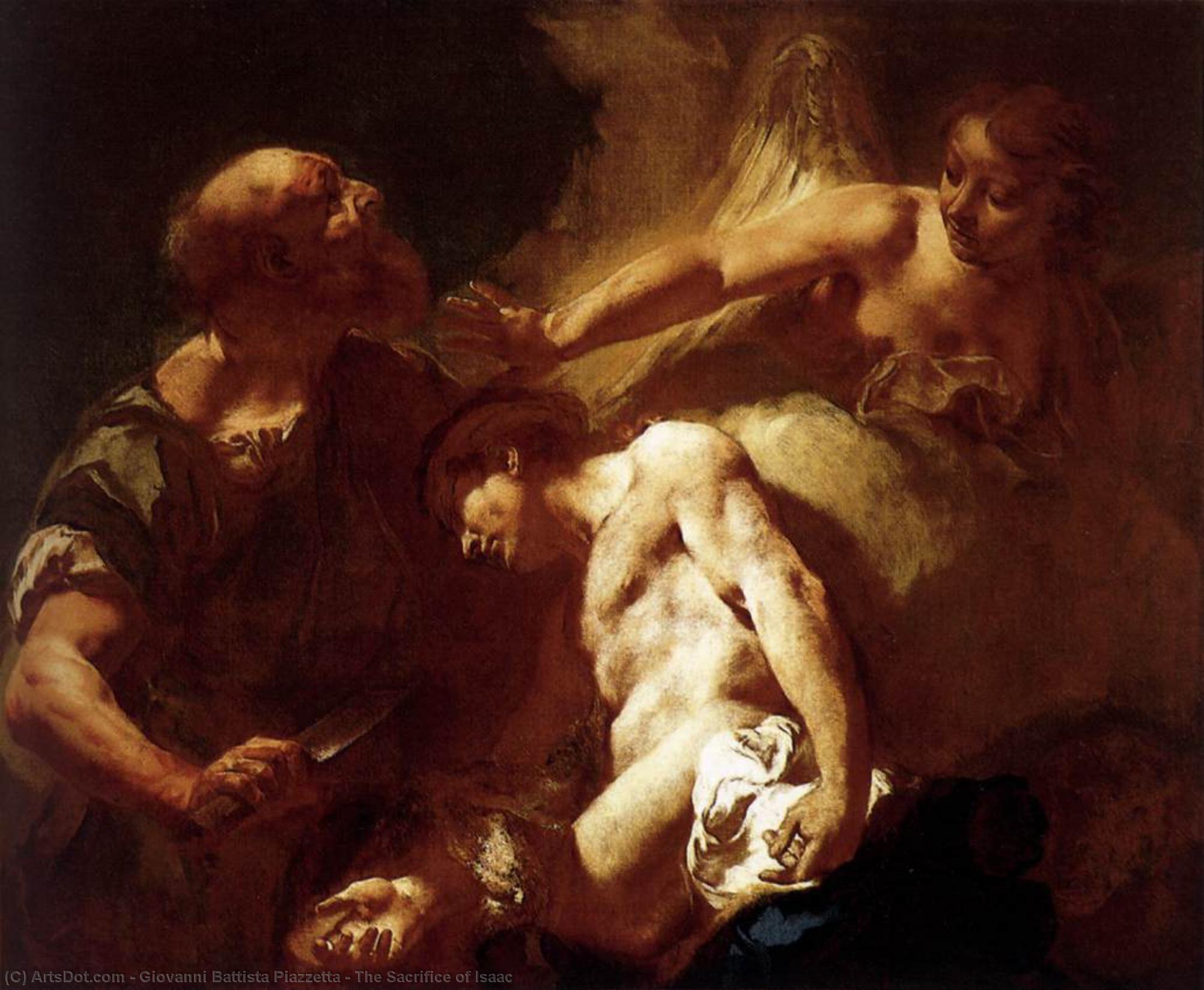 Wikioo.org - สารานุกรมวิจิตรศิลป์ - จิตรกรรม Giovanni Battista Piazzetta - The Sacrifice of Isaac