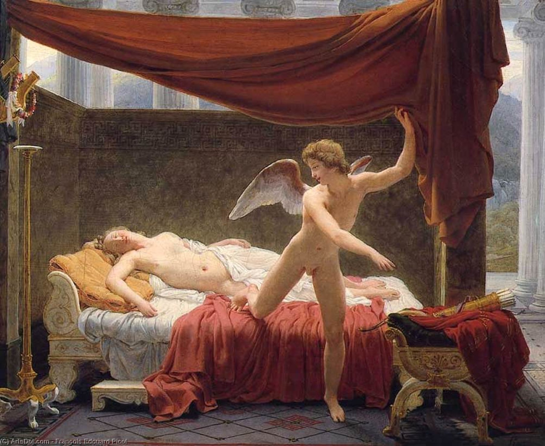 WikiOO.org - אנציקלופדיה לאמנויות יפות - ציור, יצירות אמנות François Edouard Picot - Cupid and Psyche