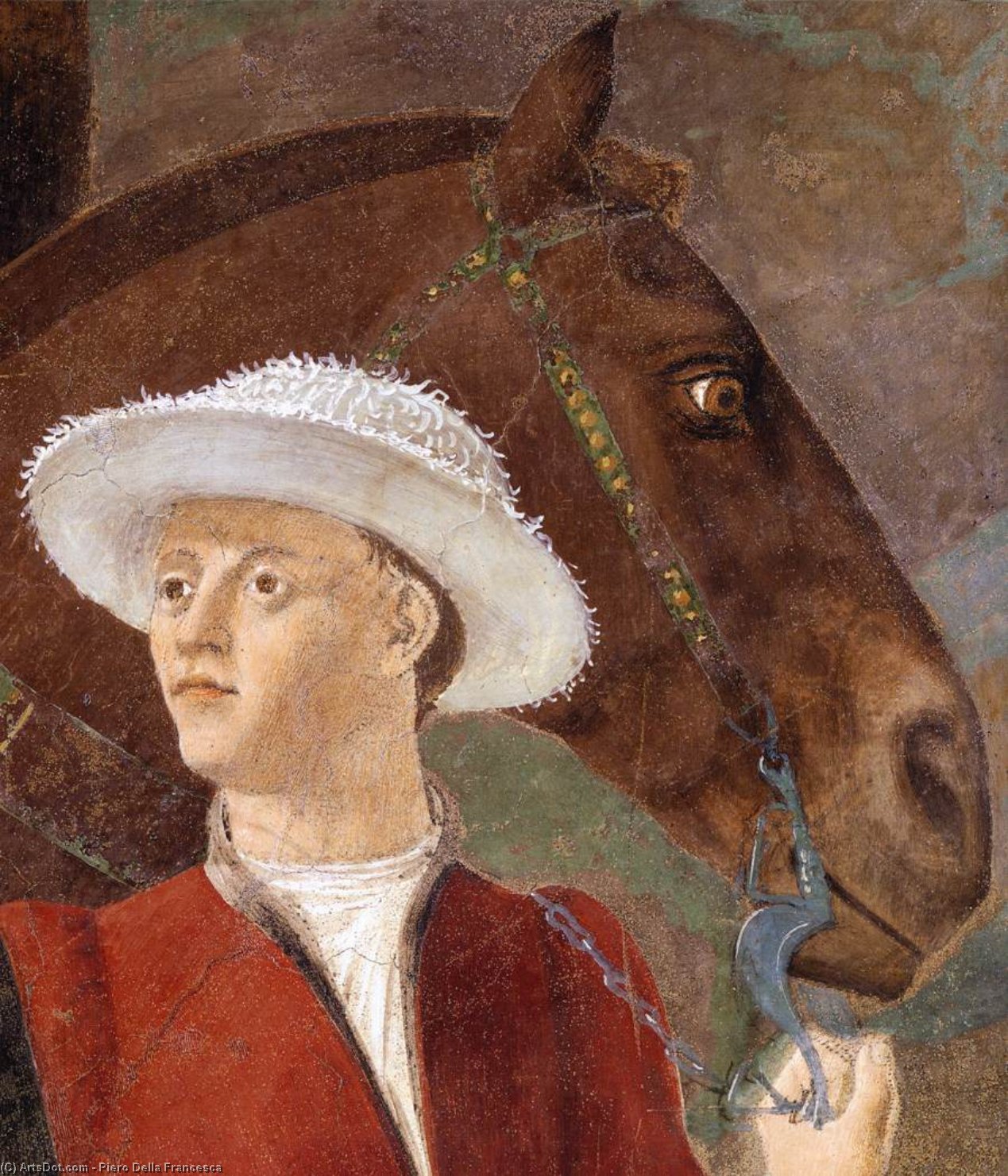 Wikioo.org – L'Enciclopedia delle Belle Arti - Pittura, Opere di Piero Della Francesca - 2a . processione della regina di saba ( particolare ) ( 15 )