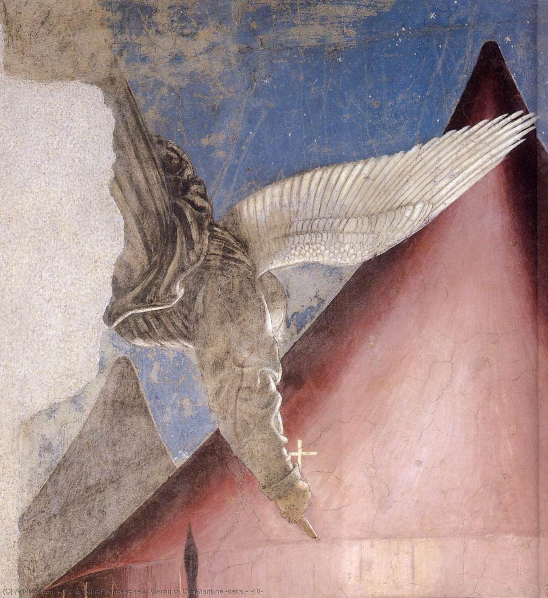 Wikioo.org – L'Enciclopedia delle Belle Arti - Pittura, Opere di Piero Della Francesca - 4  visione  di  Costantino  particolare  10