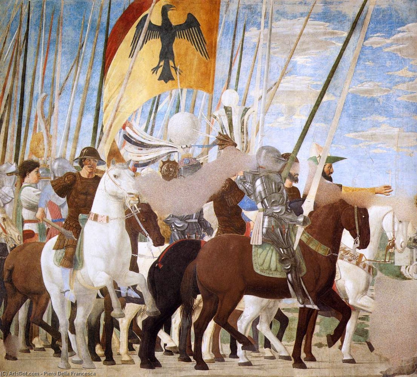 Wikioo.org - The Encyclopedia of Fine Arts - Painting, Artwork by Piero Della Francesca - 5. Constantine's Victory over Maxentius (detail) (14)