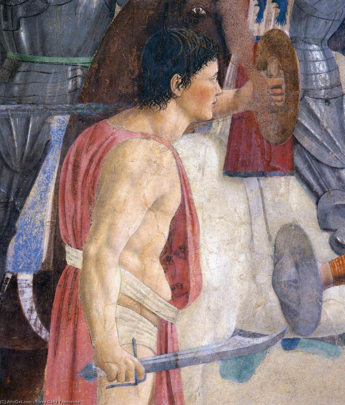 WikiOO.org - Enciklopedija likovnih umjetnosti - Slikarstvo, umjetnička djela Piero Della Francesca - 8. Battle between Heraclius and Chosroes (detail) (22)