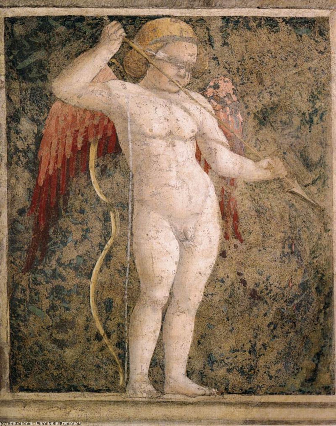 WikiOO.org - Encyclopedia of Fine Arts - Maľba, Artwork Piero Della Francesca - Cupid Blindfolded