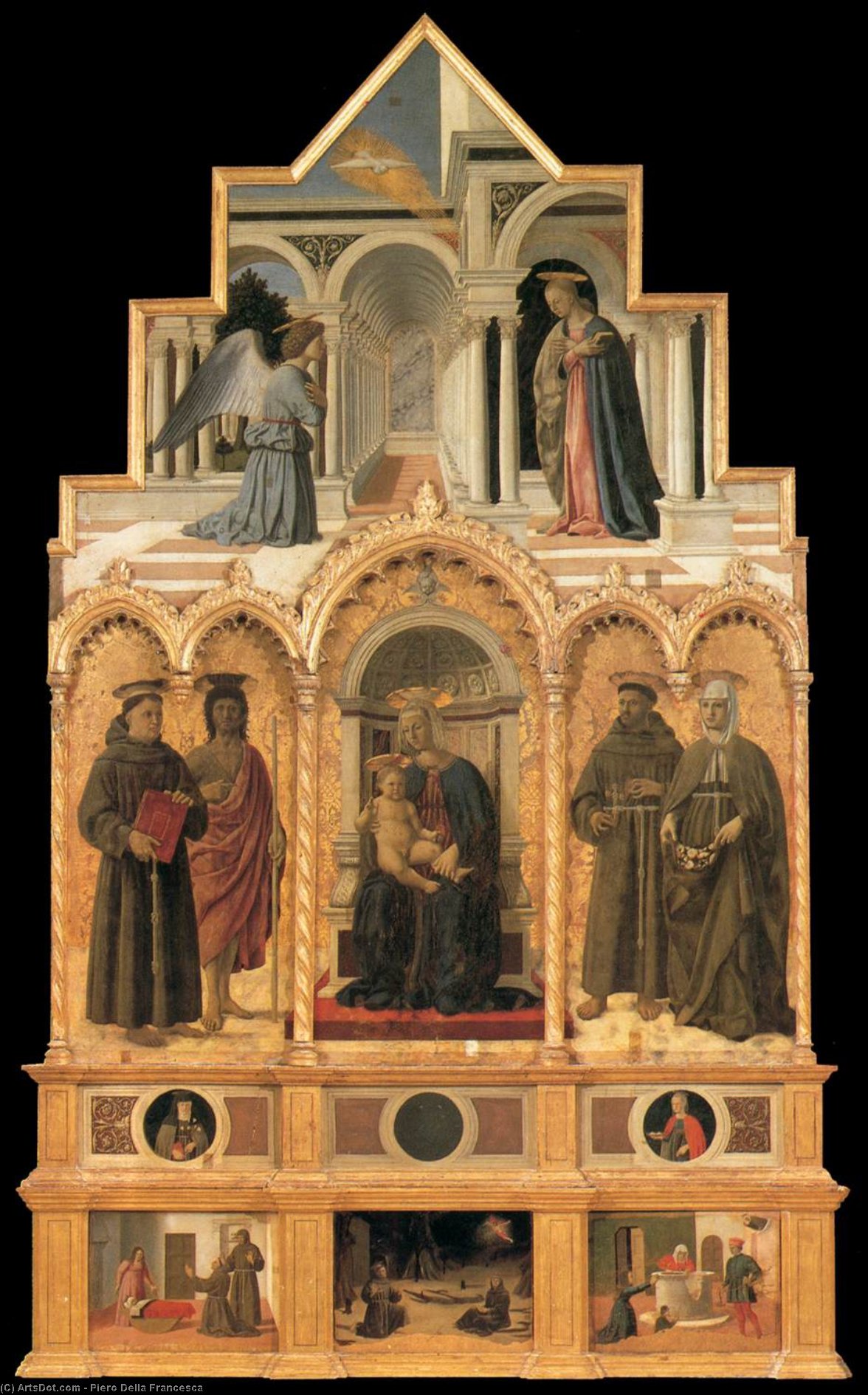 WikiOO.org - Encyclopedia of Fine Arts - Lukisan, Artwork Piero Della Francesca - Polyptych of St Anthony