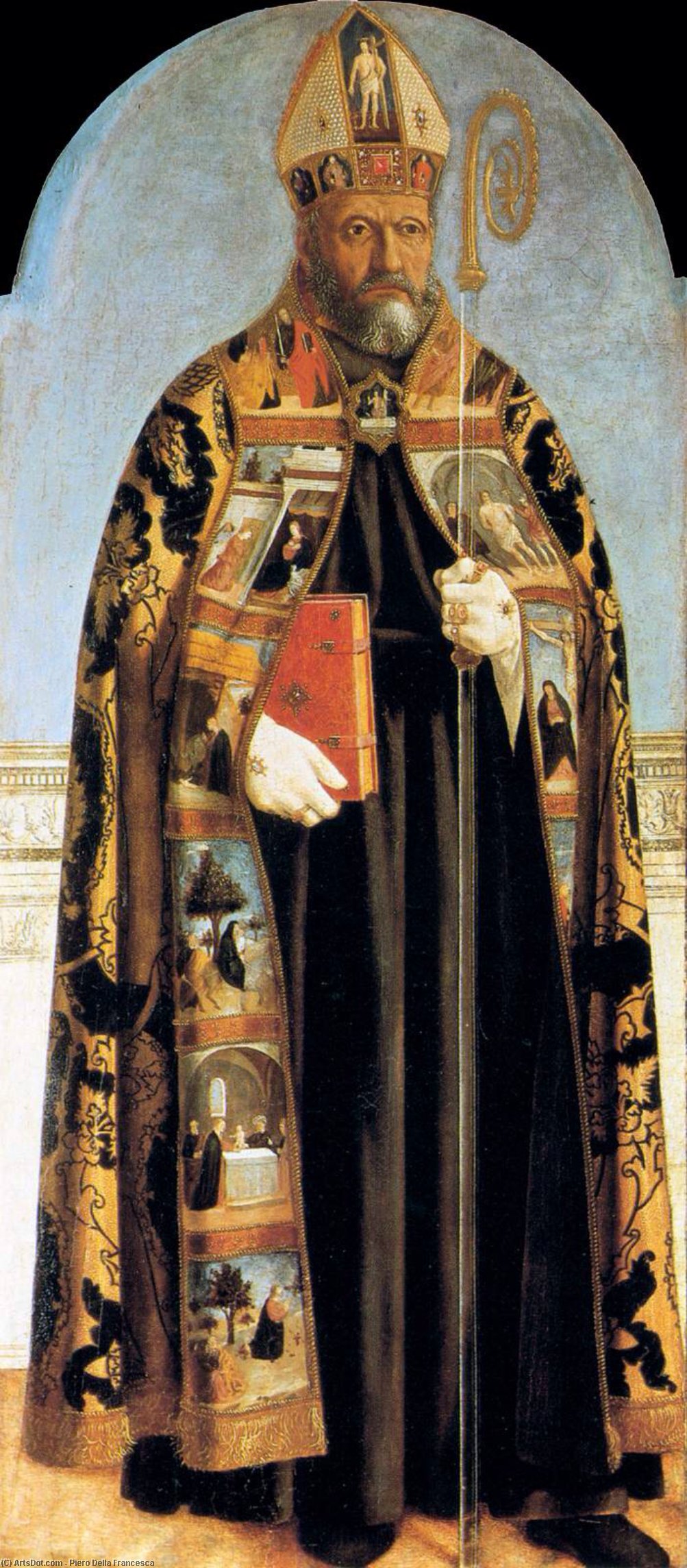 WikiOO.org - Encyclopedia of Fine Arts - Lukisan, Artwork Piero Della Francesca - Polyptych of St Augustine: St Augustine