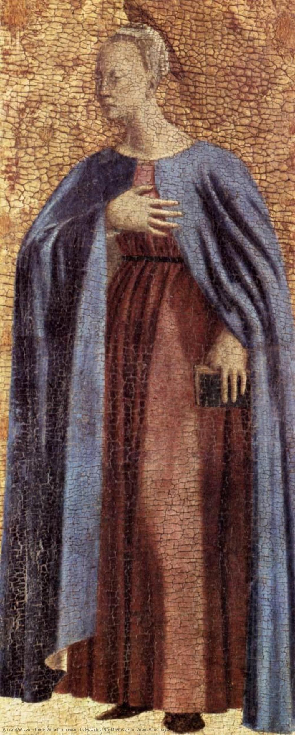 Wikioo.org - สารานุกรมวิจิตรศิลป์ - จิตรกรรม Piero Della Francesca - Polyptych of the Misericordia: Virgin Annunciate