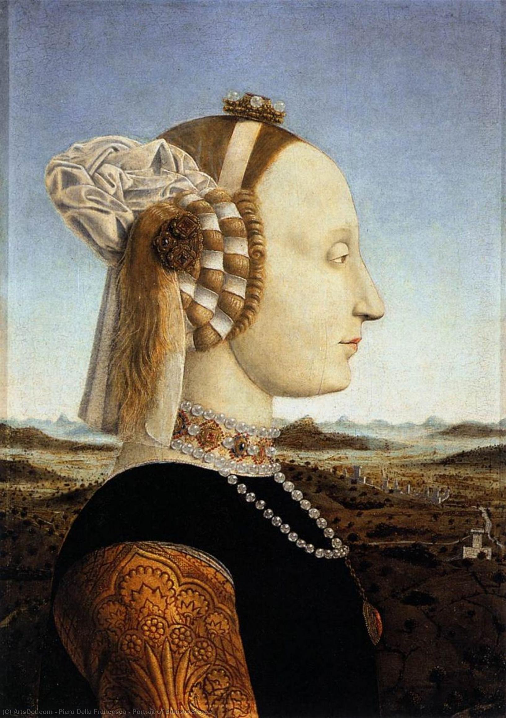 WikiOO.org - Encyclopedia of Fine Arts - Maleri, Artwork Piero Della Francesca - Portrait of Battista Sforza