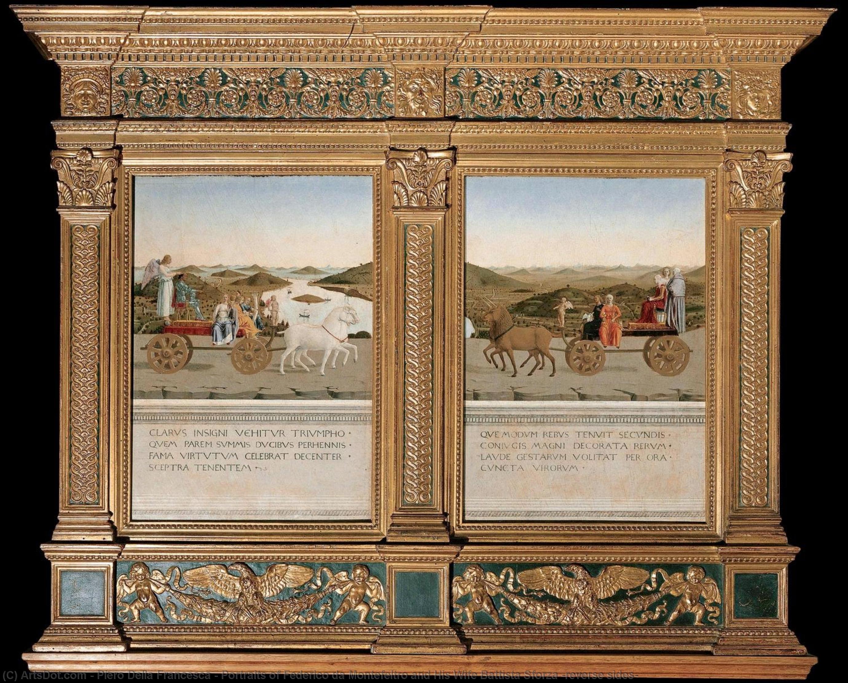 WikiOO.org - Encyclopedia of Fine Arts - Maleri, Artwork Piero Della Francesca - Portraits of Federico da Montefeltro and His Wife Battista Sforza (reverse sides)