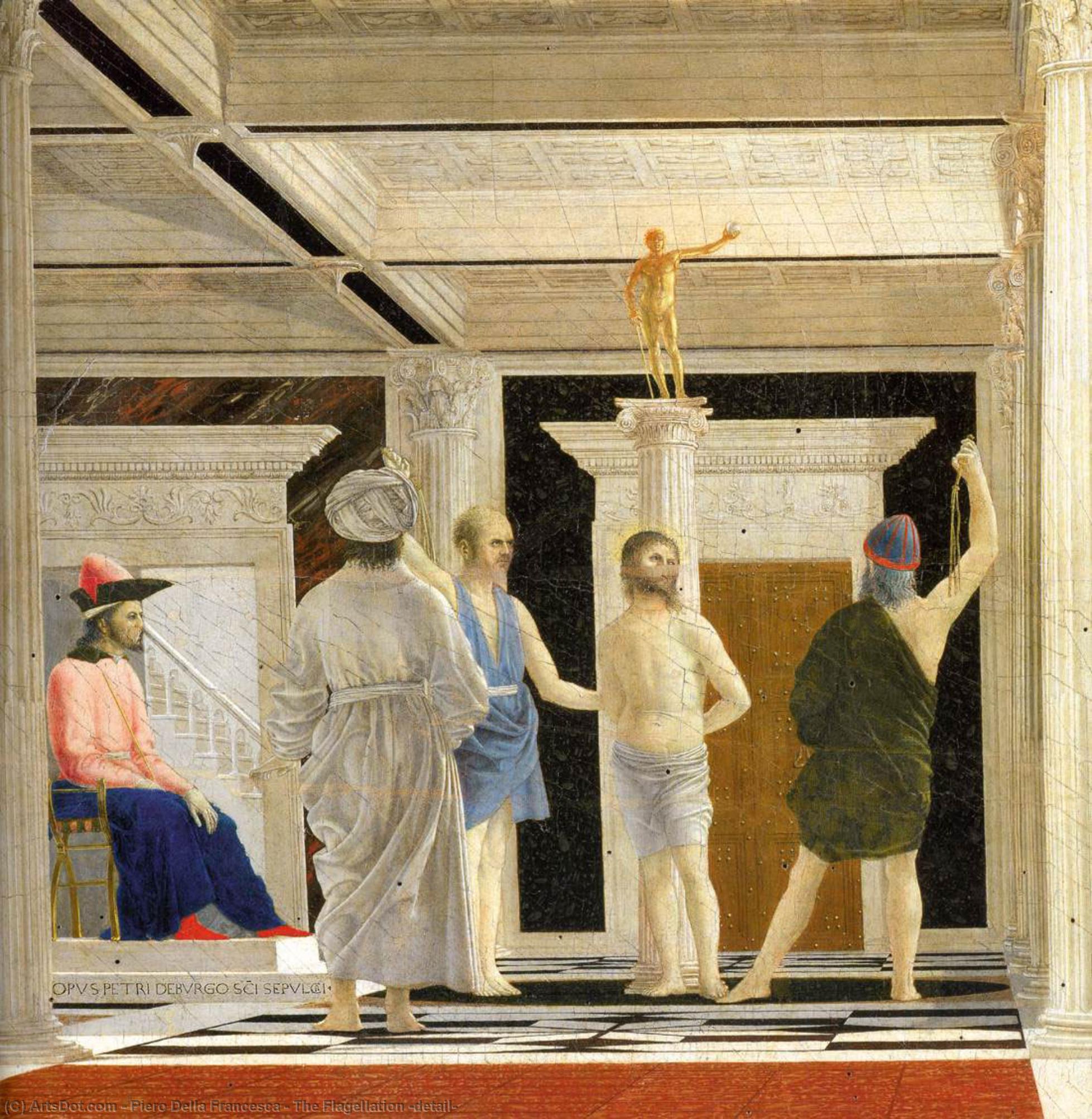 Wikioo.org - Bách khoa toàn thư về mỹ thuật - Vẽ tranh, Tác phẩm nghệ thuật Piero Della Francesca - The Flagellation (detail)