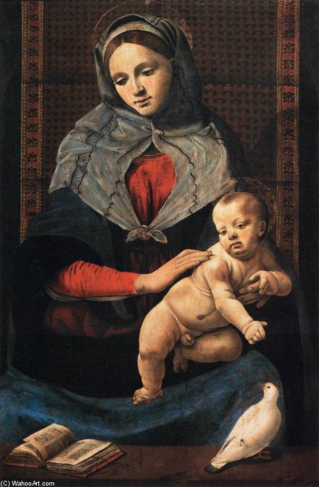Wikioo.org - The Encyclopedia of Fine Arts - Painting, Artwork by Piero Di Cosimo (Piero Di Lorenzo) - Virgin and Child with a Dove