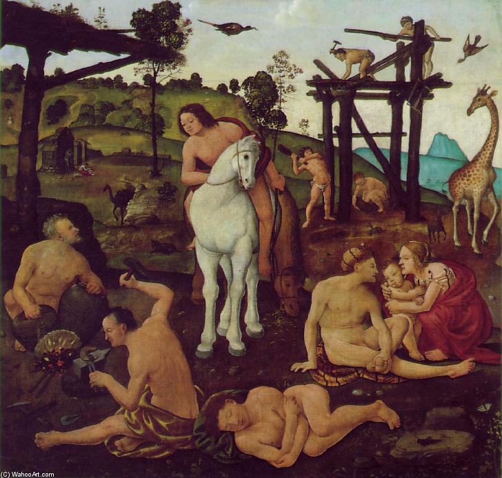 Wikioo.org – L'Encyclopédie des Beaux Arts - Peinture, Oeuvre de Piero Di Cosimo (Piero Di Lorenzo) - Vulcain et Éole