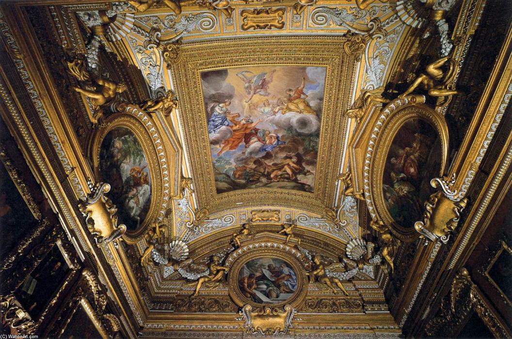 WikiOO.org - Εγκυκλοπαίδεια Καλών Τεχνών - Ζωγραφική, έργα τέχνης Pietro Da Cortona - Ceiling Fresco in the Hall of Saturn