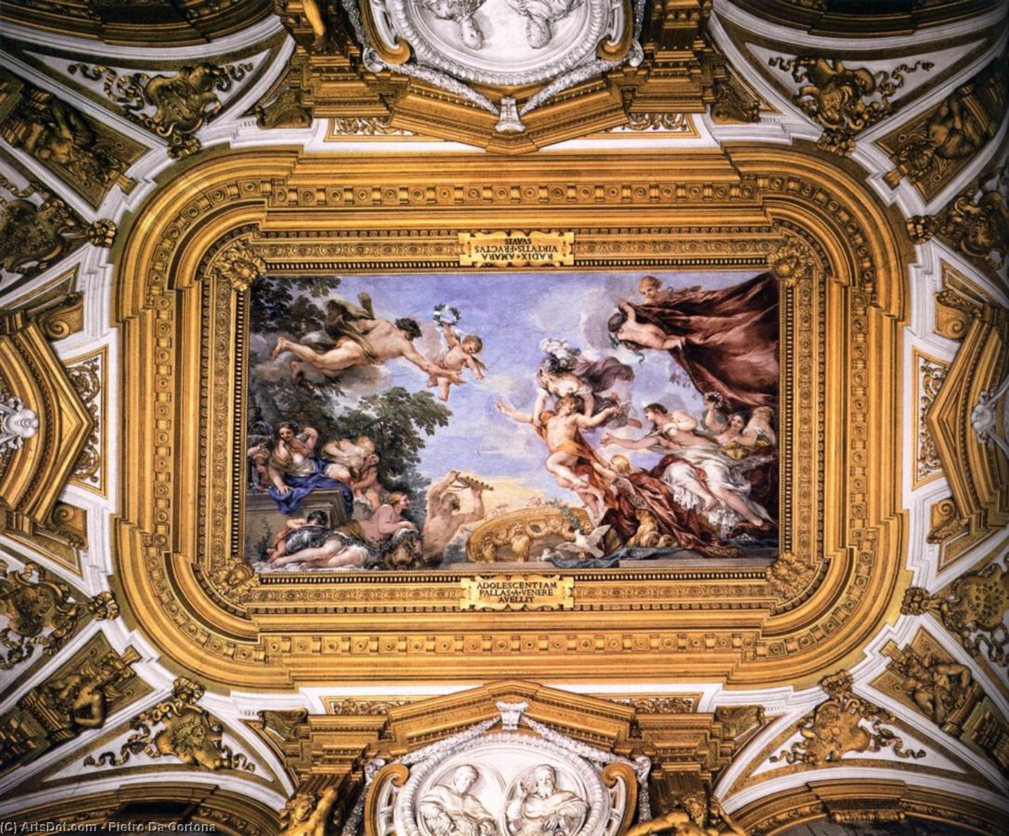 Wikioo.org - The Encyclopedia of Fine Arts - Painting, Artwork by Pietro Da Cortona - Ceiling of the Hall of Venus