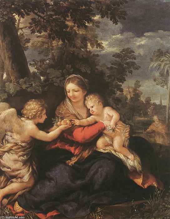 Wikioo.org - The Encyclopedia of Fine Arts - Painting, Artwork by Pietro Da Cortona - Holy Family Resting on the Flight to Egypt