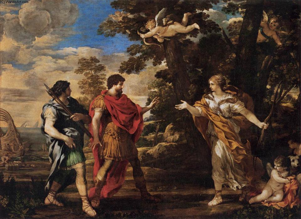 WikiOO.org - Enciklopedija dailės - Tapyba, meno kuriniai Pietro Da Cortona - Venus as Huntress Appears to Aeneas