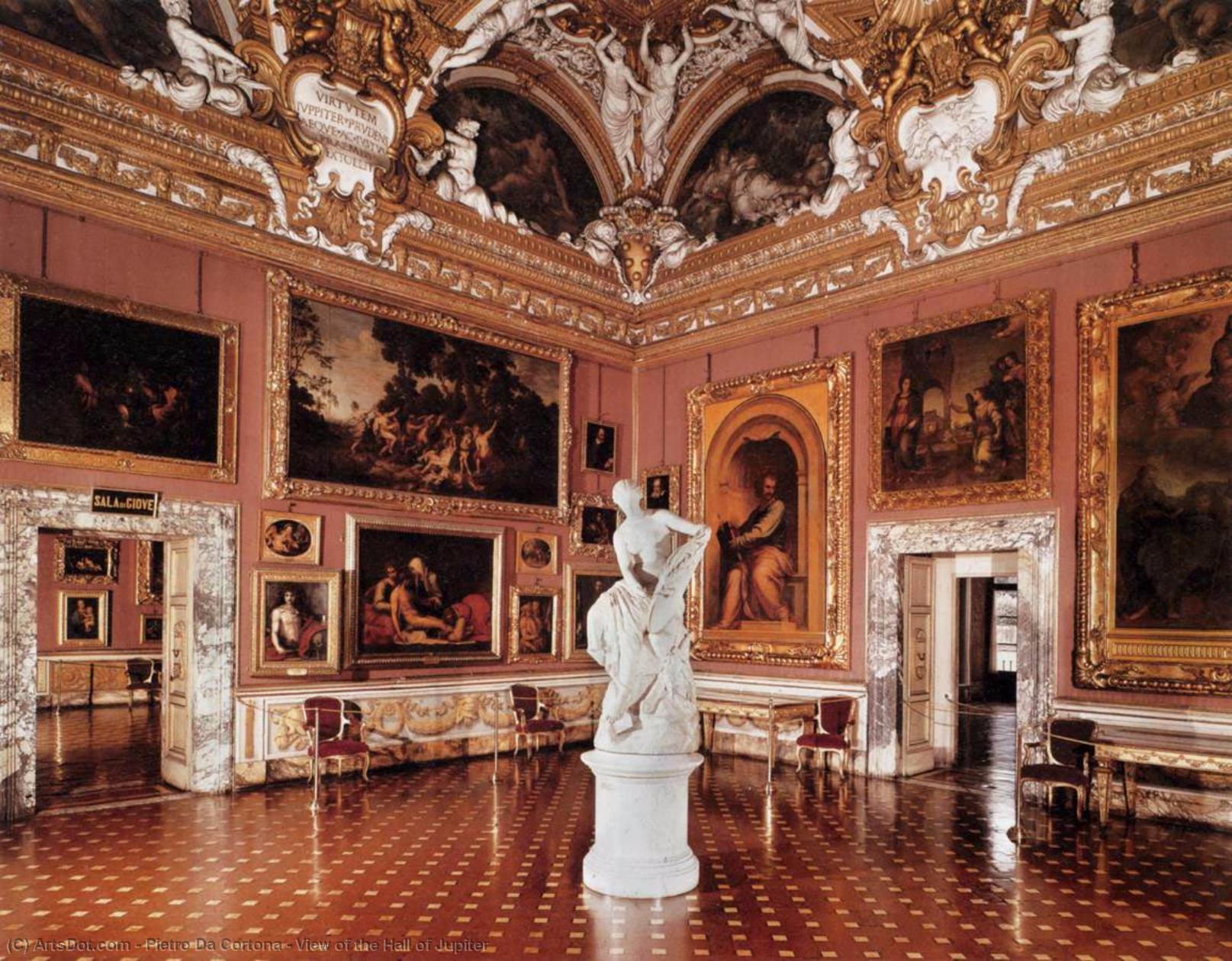 WikiOO.org – 美術百科全書 - 繪畫，作品 Pietro Da Cortona - 视图 大厅  的  木星