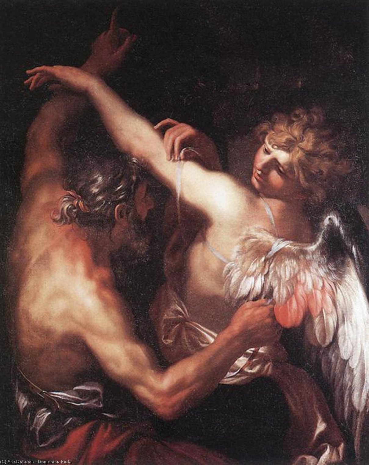 Wikioo.org - The Encyclopedia of Fine Arts - Painting, Artwork by Domenico Piola - Daedalus and Icarus