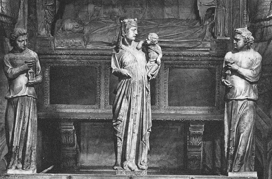 WikiOO.org - אנציקלופדיה לאמנויות יפות - ציור, יצירות אמנות Giovanni Pisano - Madonna with the Child and Two Angels