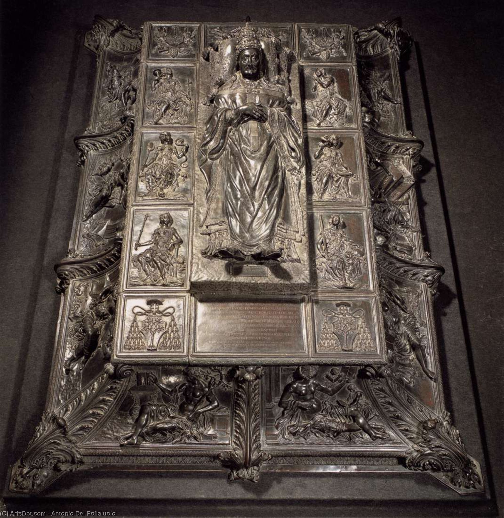 WikiOO.org - Encyclopedia of Fine Arts - Lukisan, Artwork Antonio Del Pollaiuolo - Monument of Sixtus IV