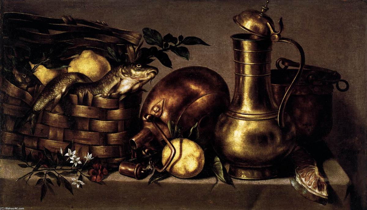 Wikioo.org - The Encyclopedia of Fine Arts - Painting, Artwork by Antonio Ponce De Santa Cruz - Still-Life in the Kitchen
