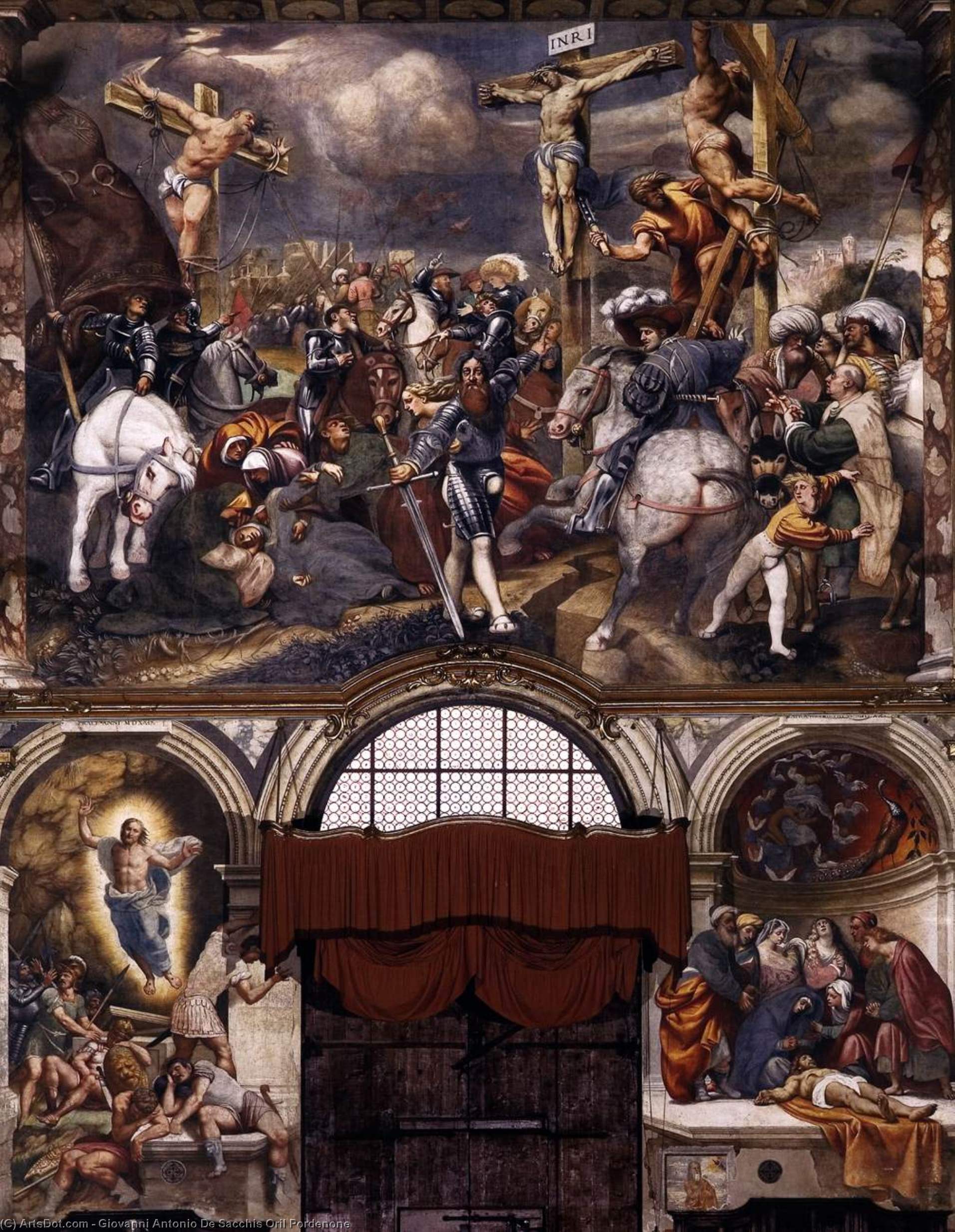 Wikioo.org - The Encyclopedia of Fine Arts - Painting, Artwork by Giovanni Antonio De Sacchis Oril Pordenone - Golgotha
