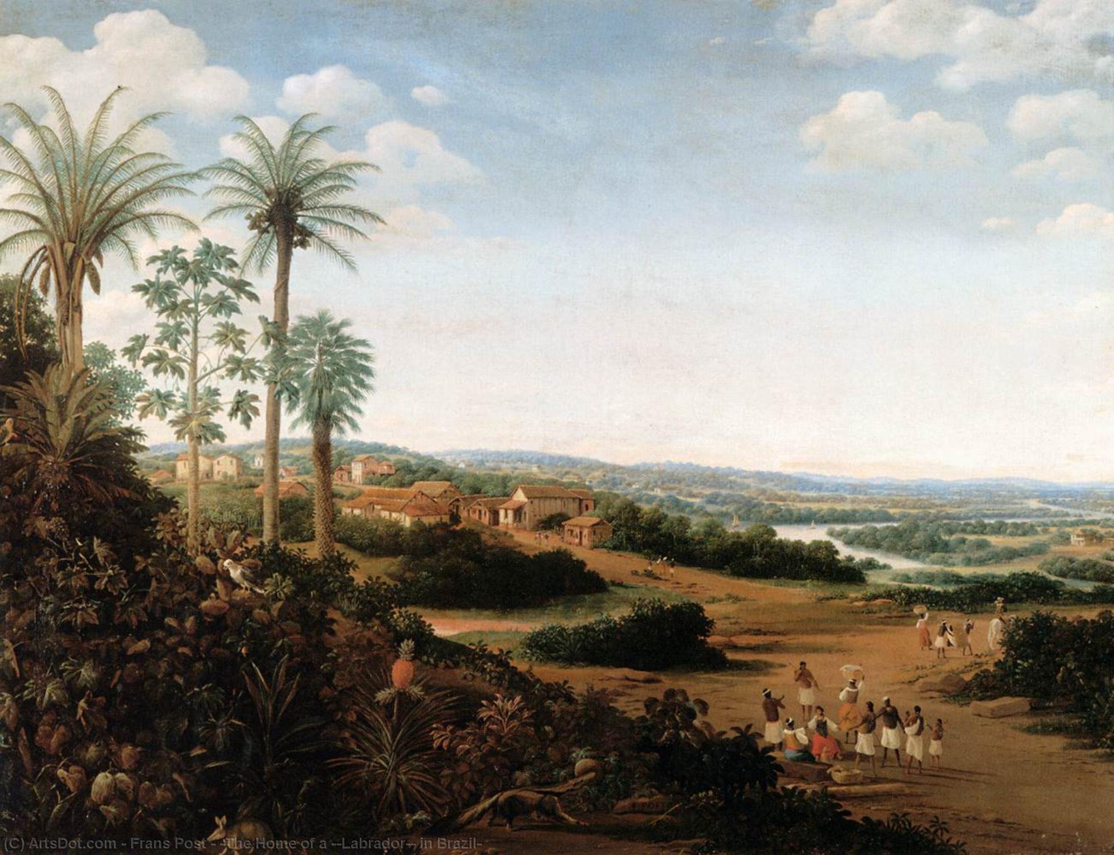 WikiOO.org - Encyclopedia of Fine Arts - Malba, Artwork Frans Post - 'The Home of a ''Labrador'' in Brazil'