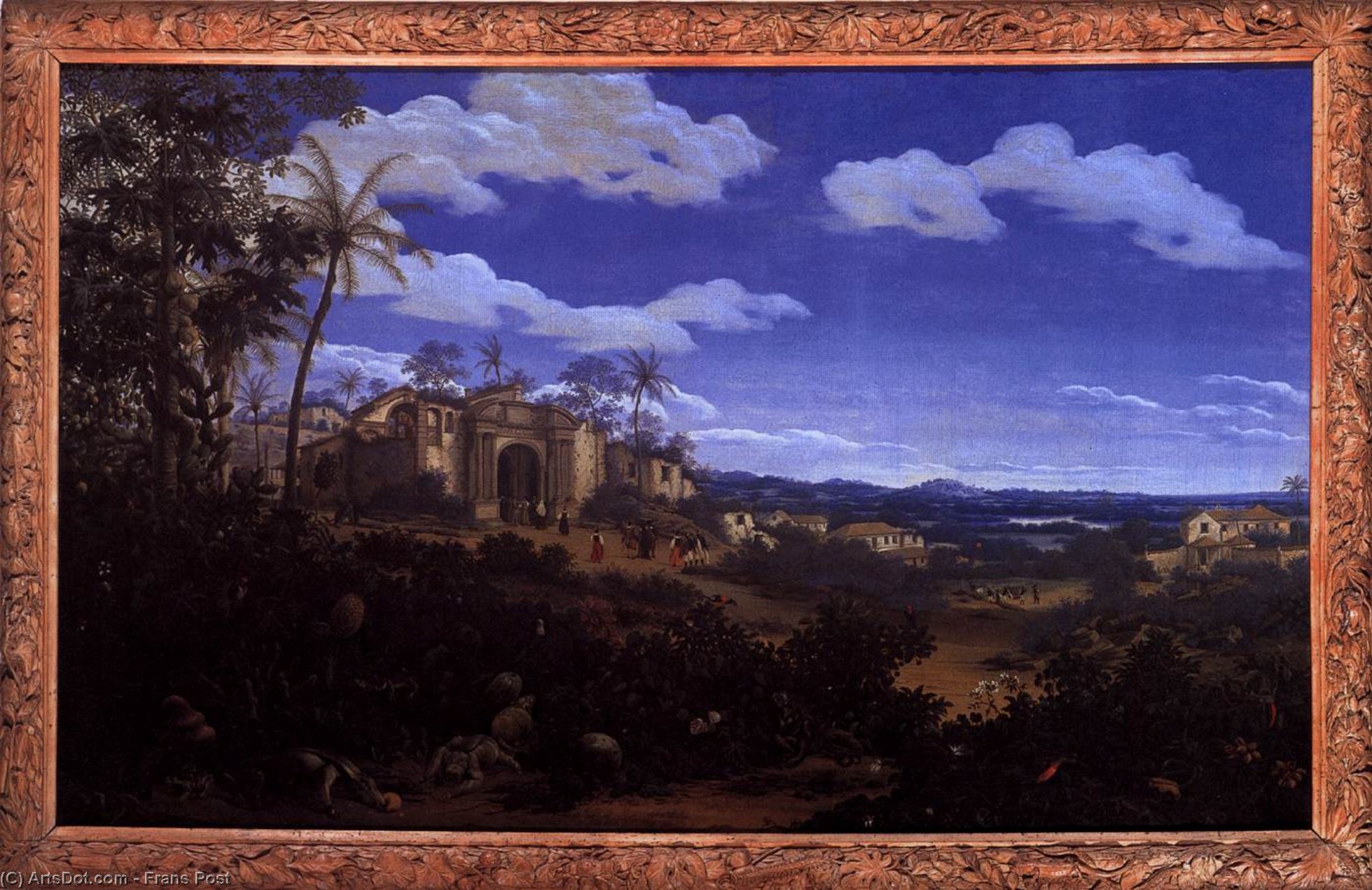 WikiOO.org - Εγκυκλοπαίδεια Καλών Τεχνών - Ζωγραφική, έργα τέχνης Frans Post - View of Olinda, Brazil
