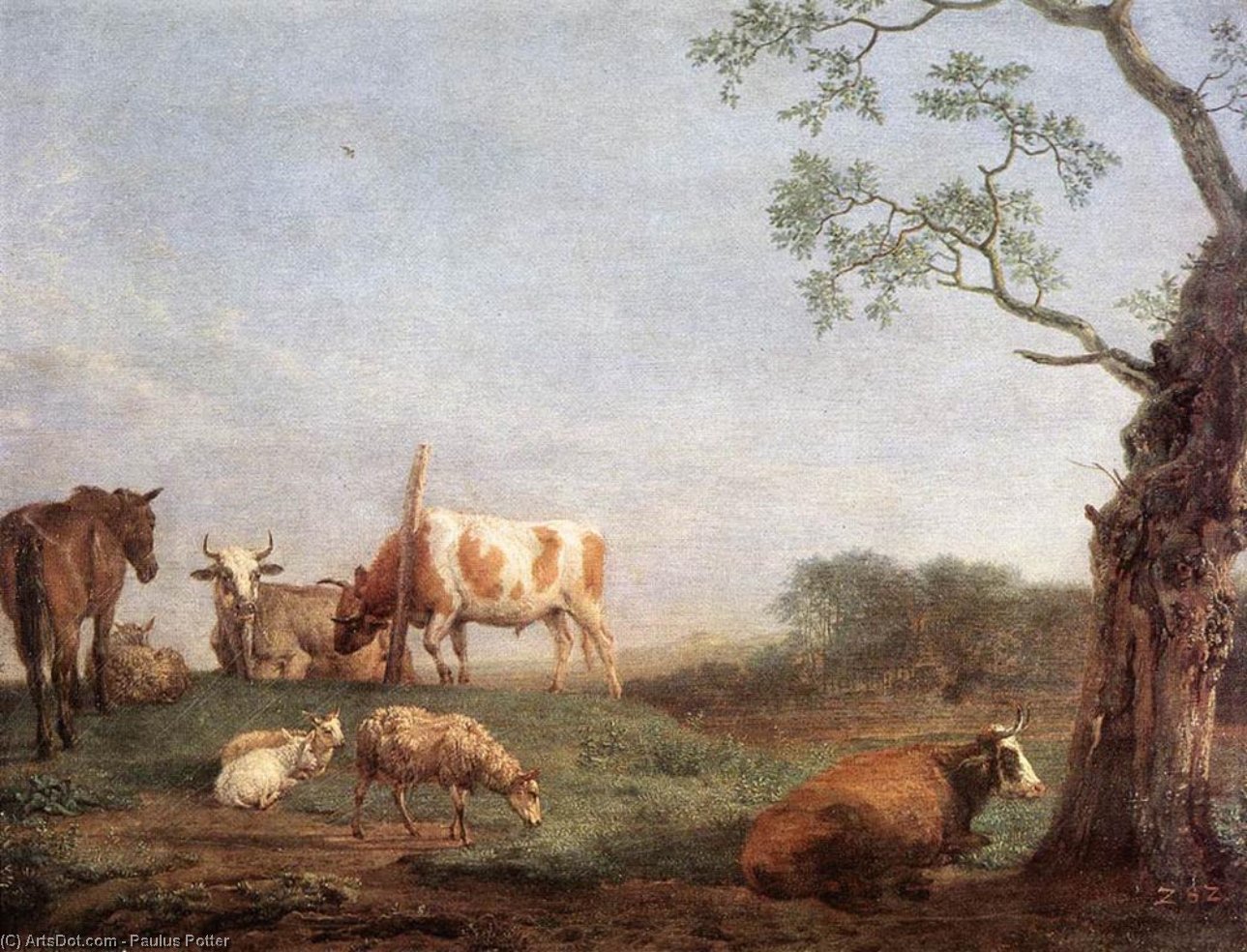 Wikioo.org - Bách khoa toàn thư về mỹ thuật - Vẽ tranh, Tác phẩm nghệ thuật Paulus Potter - Resting Herd