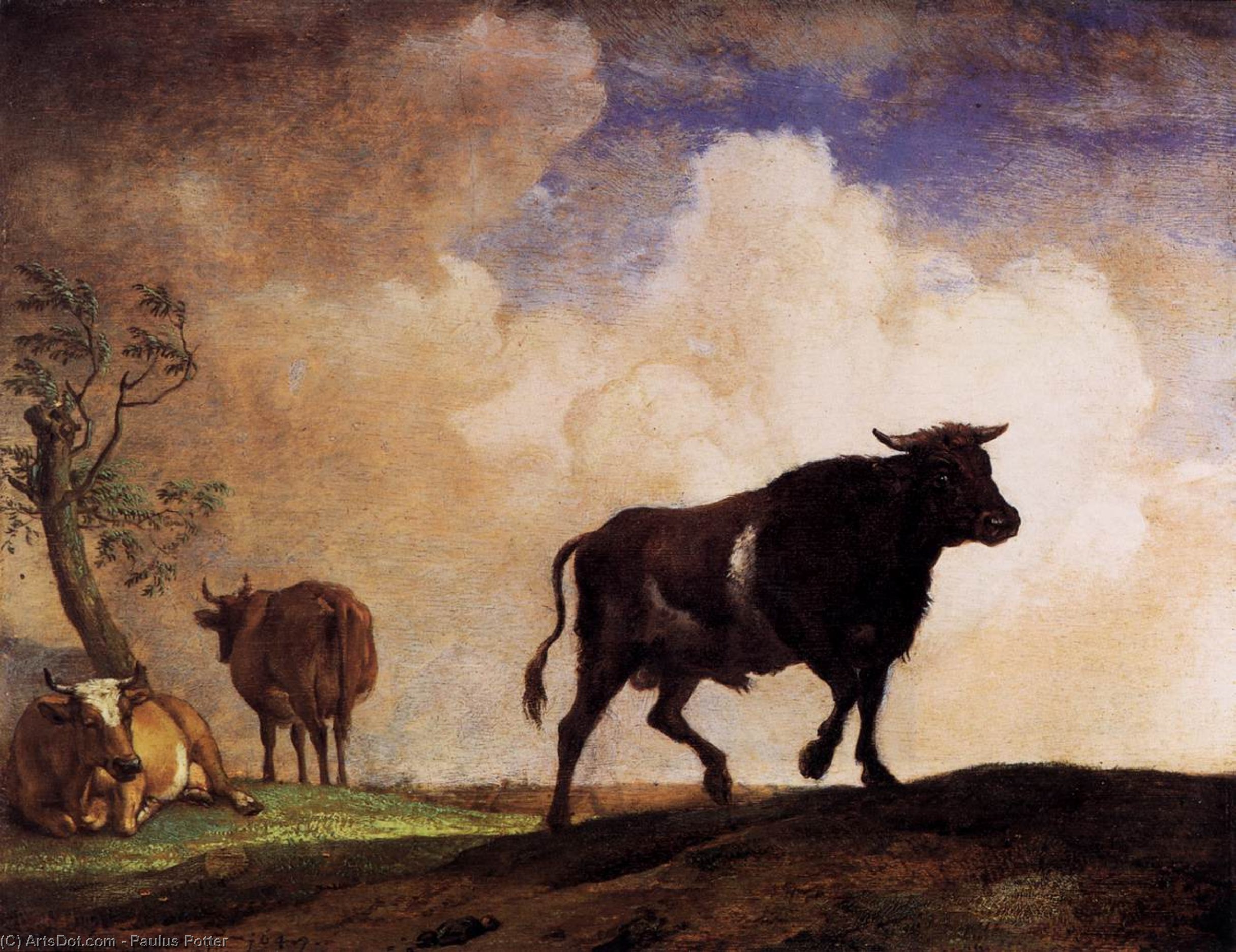 Wikioo.org – L'Enciclopedia delle Belle Arti - Pittura, Opere di Paulus Potter - il toro