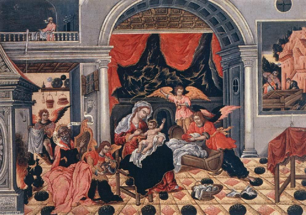 WikiOO.org - 백과 사전 - 회화, 삽화 Theodoros Poulakis - The Nativity of Christ
