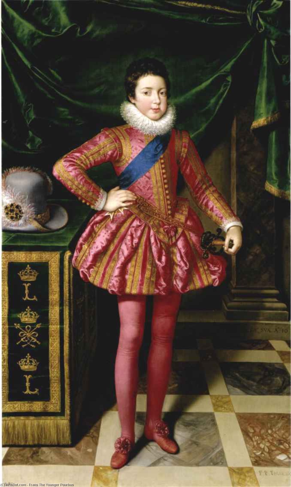Wikioo.org - The Encyclopedia of Fine Arts - Painting, Artwork by Frans The Younger Pourbus - Louis XIII as a Child