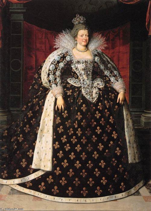 WikiOO.org - Encyclopedia of Fine Arts - Malba, Artwork Frans The Younger Pourbus - Marie de Médicis, Queen of France