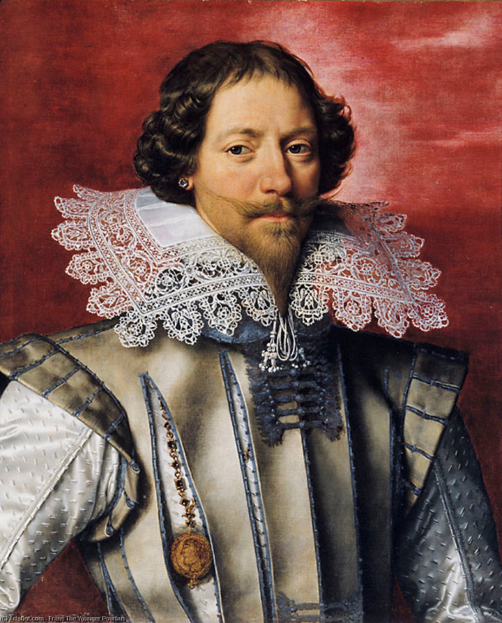 WikiOO.org - Enciklopedija dailės - Tapyba, meno kuriniai Frans The Younger Pourbus - Portrait of a Frenchman