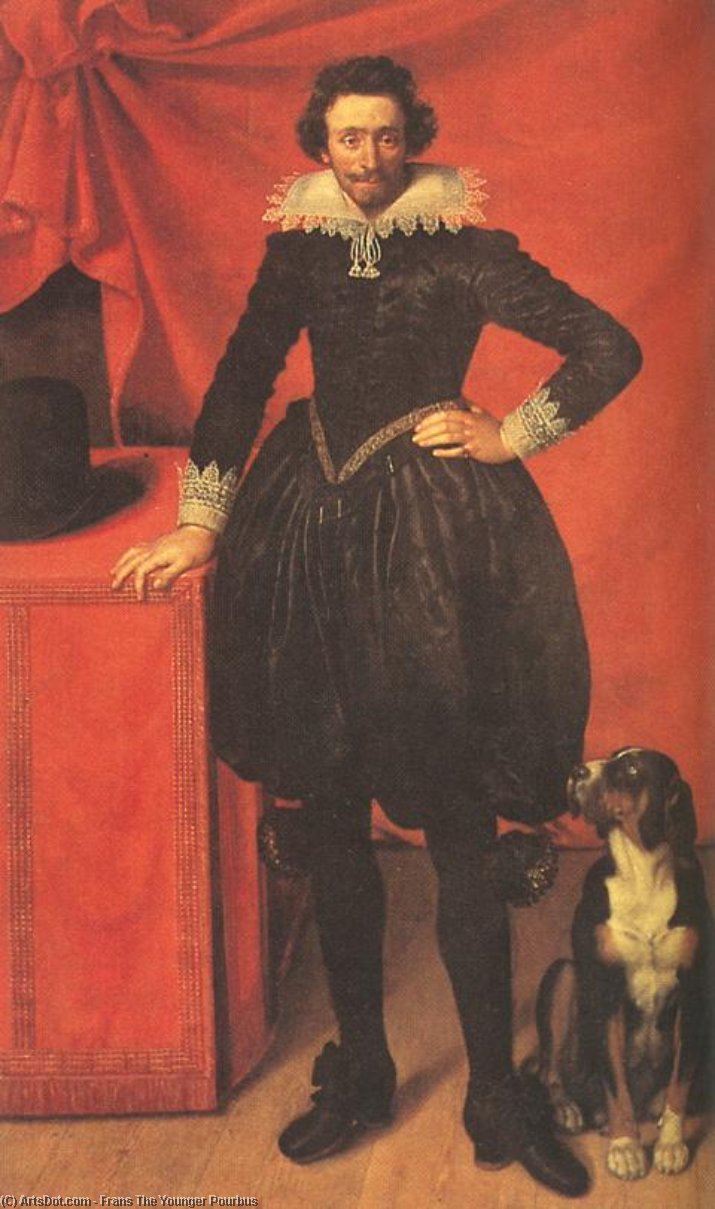 WikiOO.org - Енциклопедия за изящни изкуства - Живопис, Произведения на изкуството Frans The Younger Pourbus - Portrait of Claude de Lorrain, Prince of Chevreuse