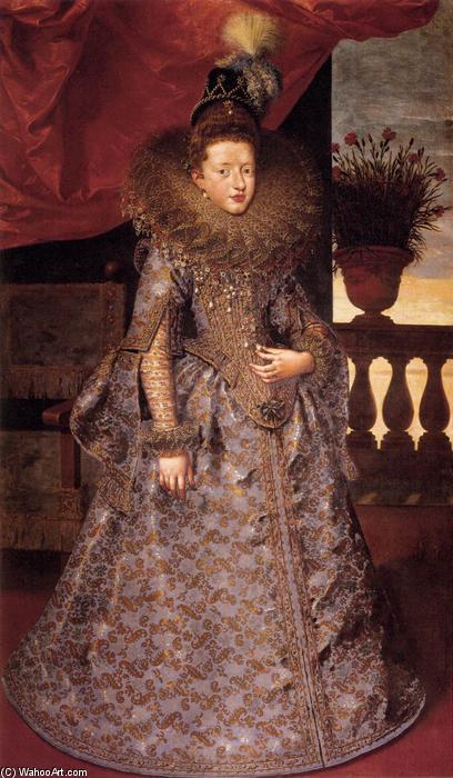 Wikioo.org - The Encyclopedia of Fine Arts - Painting, Artwork by Frans The Younger Pourbus - Portrait of Margherita Gonzaga