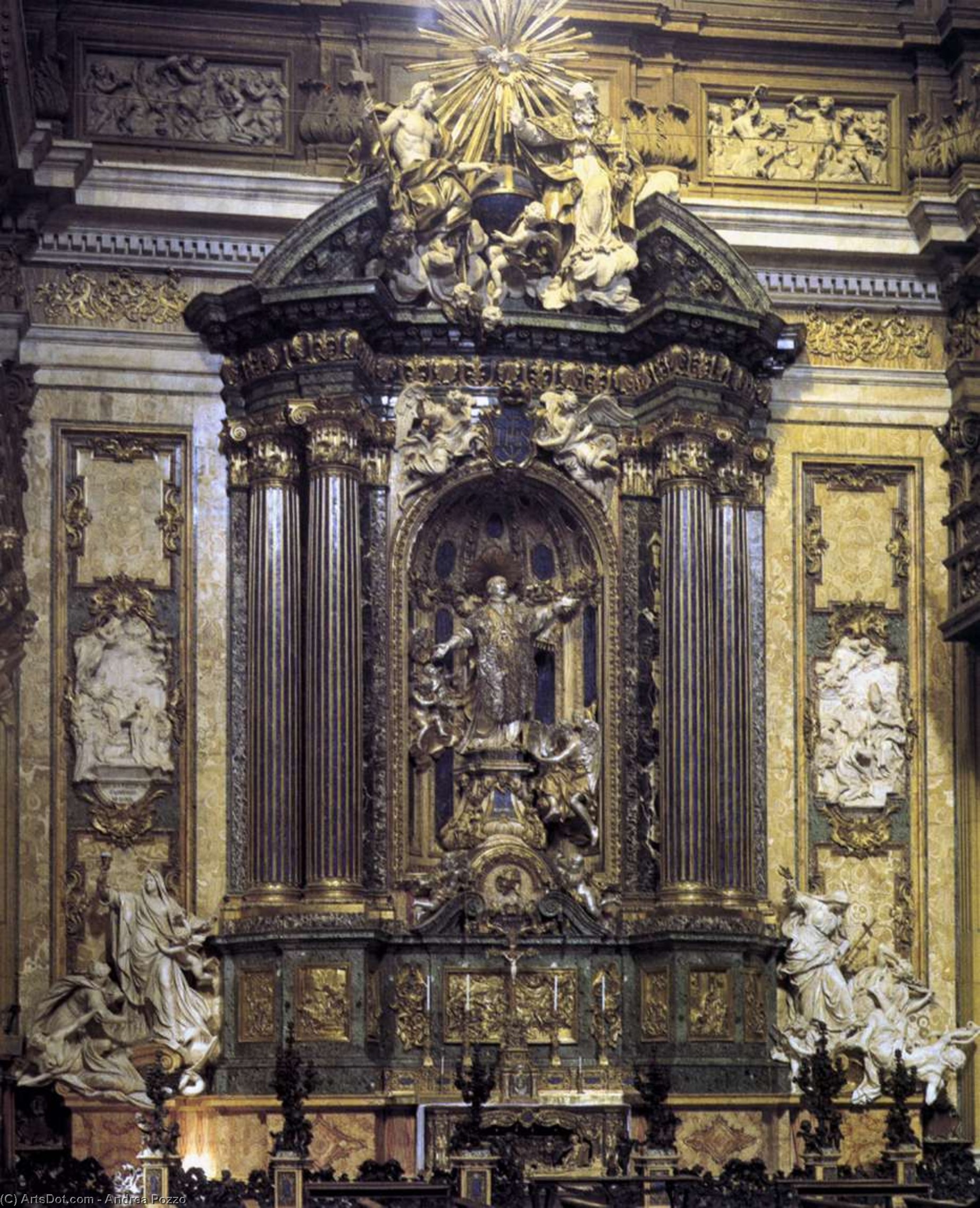 WikiOO.org - 백과 사전 - 회화, 삽화 Andrea Pozzo - Altar of St Ignatius Loyola