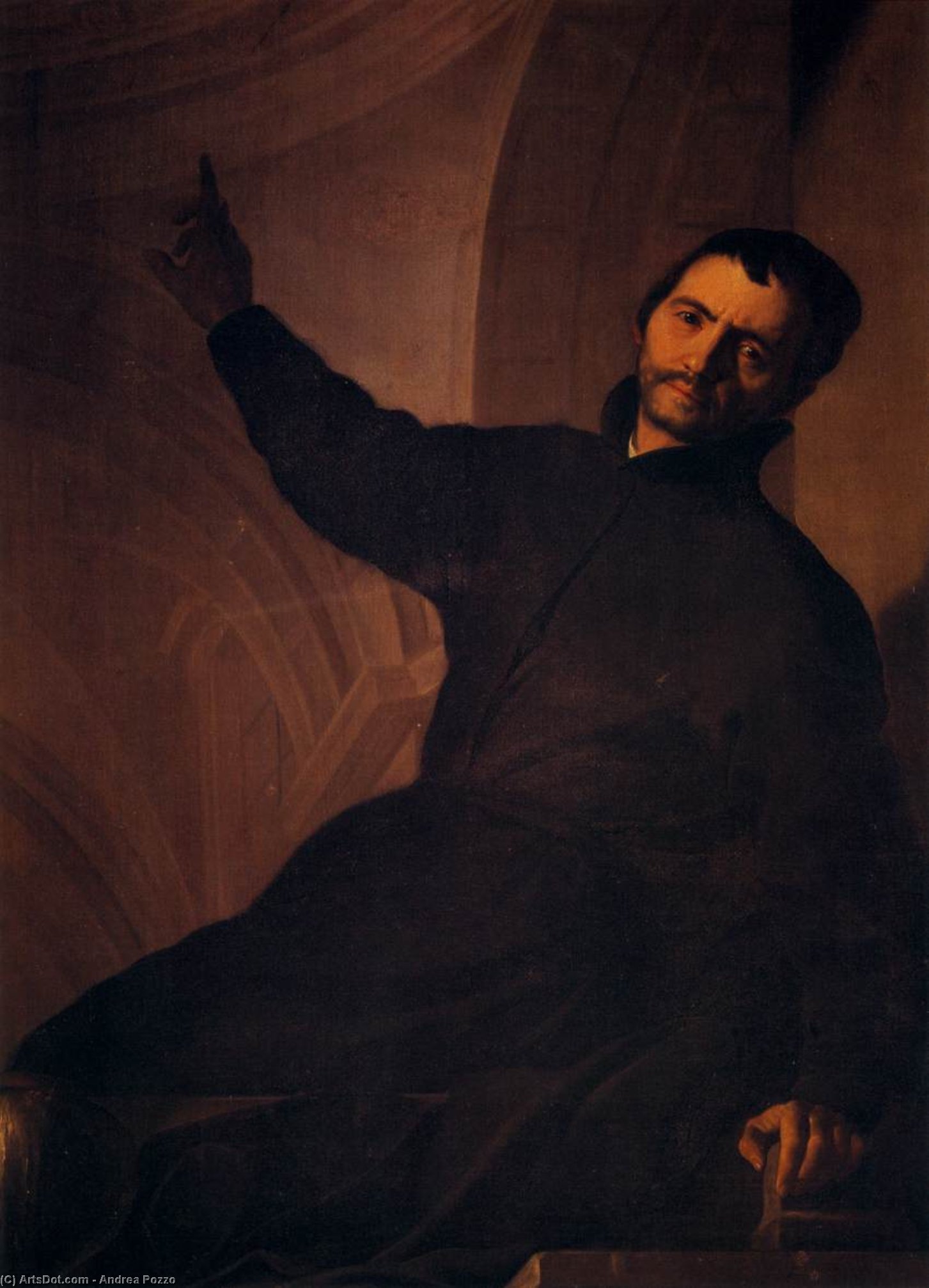 Wikioo.org - The Encyclopedia of Fine Arts - Painting, Artwork by Andrea Pozzo - Self-Portrait