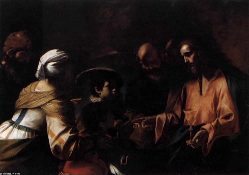 Wikioo.org - The Encyclopedia of Fine Arts - Painting, Artwork by Mattia Preti - A Mother Entrusting Her Sons to Christ