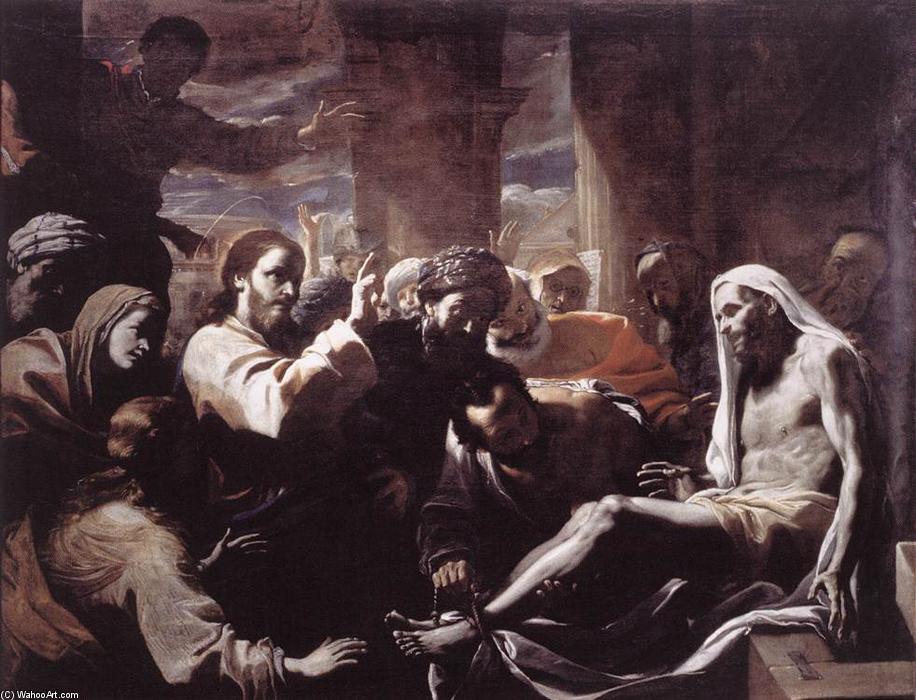 Wikioo.org - The Encyclopedia of Fine Arts - Painting, Artwork by Mattia Preti - The Raising of Lazarus