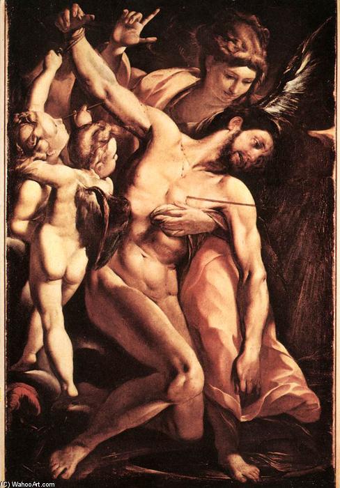 WikiOO.org - אנציקלופדיה לאמנויות יפות - ציור, יצירות אמנות Giulio Cesare Procaccini - The Martyrdom of St Sebastian