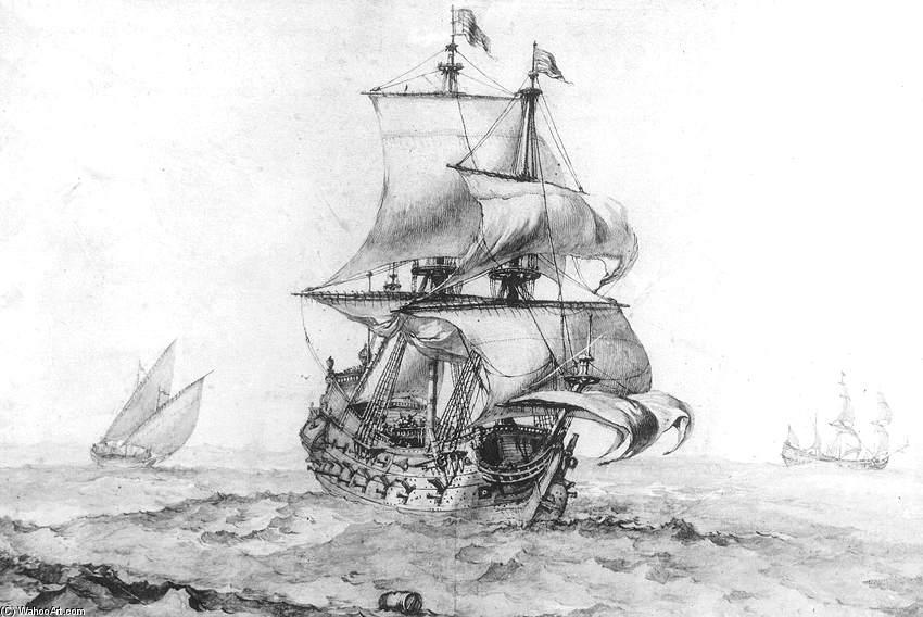 WikiOO.org - Encyclopedia of Fine Arts - Festés, Grafika Pierre Puget - Great Vessel of War