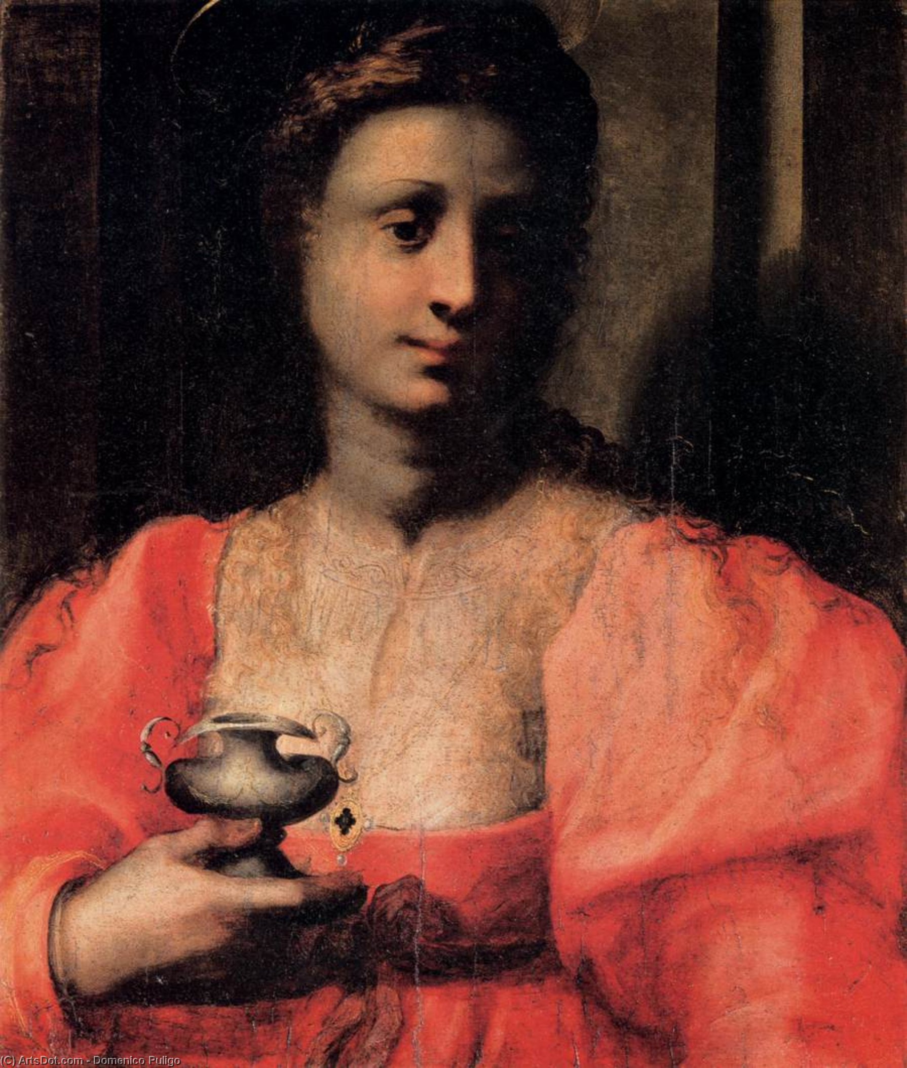 Wikioo.org - The Encyclopedia of Fine Arts - Painting, Artwork by Domenico Puligo - Mary Magdalen