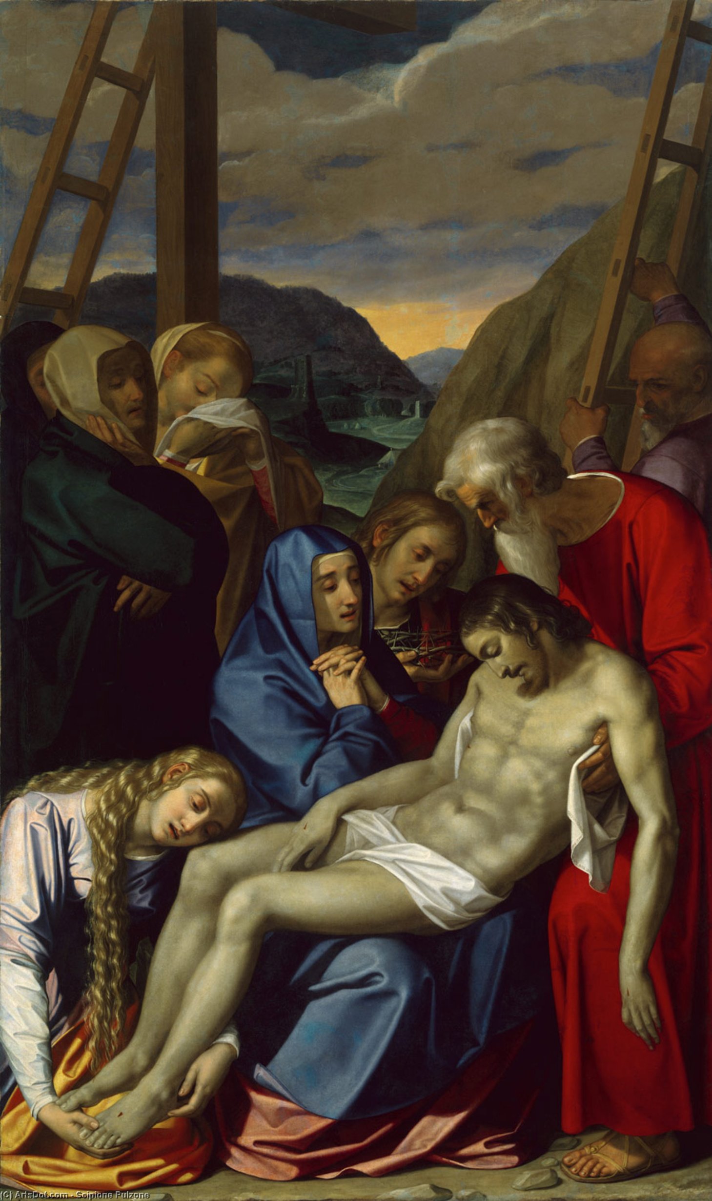 Wikioo.org - The Encyclopedia of Fine Arts - Painting, Artwork by Scipione Pulzone - Lamentation