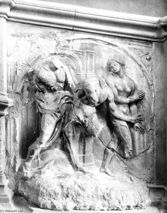 WikiOO.org – 美術百科全書 - 繪畫，作品 Jacopo Della Quercia -  驱逐  亚当 和 前夕  从 天堂