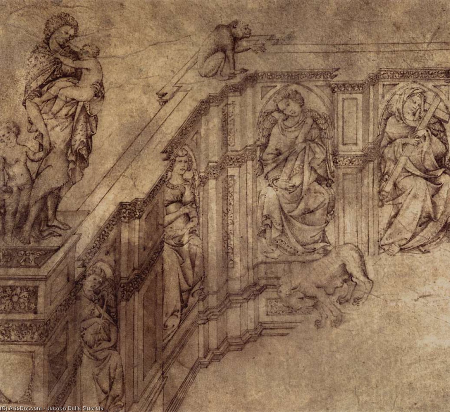 WikiOO.org - Encyclopedia of Fine Arts - Maleri, Artwork Jacopo Della Quercia - Fonte Gaia