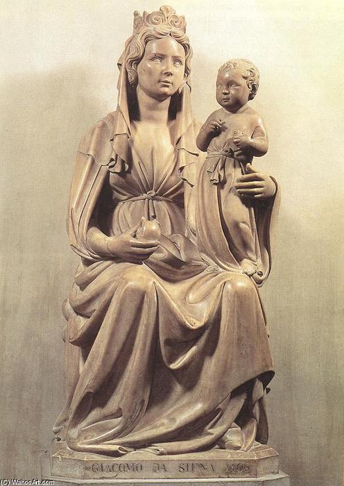 WikiOO.org - Encyclopedia of Fine Arts - Maleri, Artwork Jacopo Della Quercia - Madonna (Silvestri Madonna)