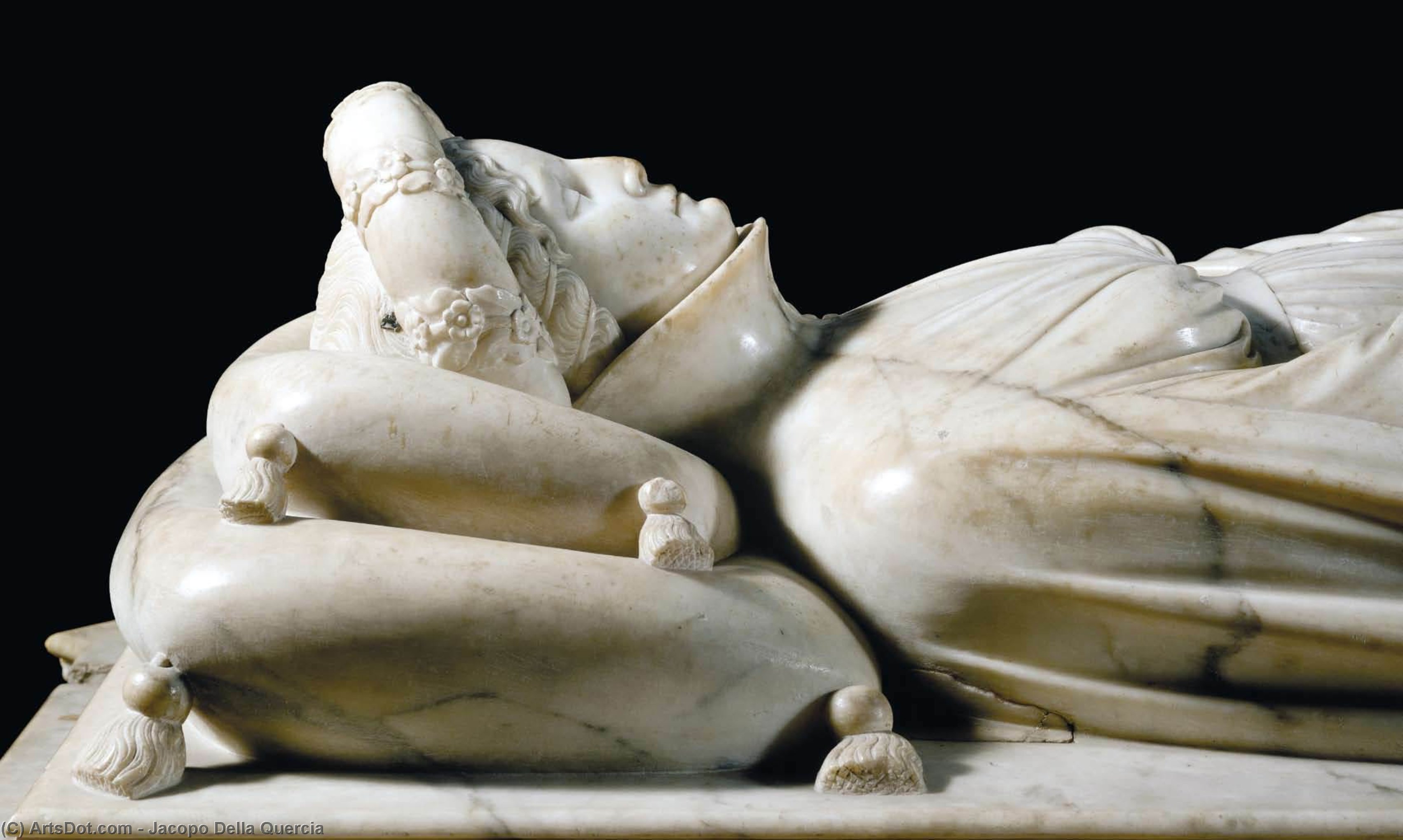 WikiOO.org - Enciclopedia of Fine Arts - Pictura, lucrări de artă Jacopo Della Quercia - Tomb of Ilaria del Carretto (detail)