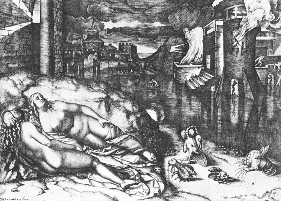 WikiOO.org - Encyclopedia of Fine Arts - Maalaus, taideteos Marcantonio Raimondi - The Dream of Raphael